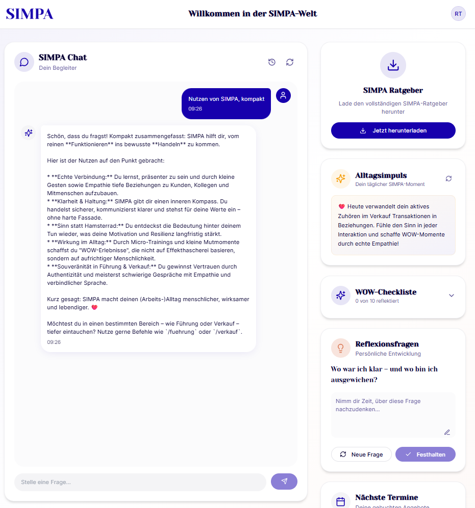 SIMPA App im Alltag